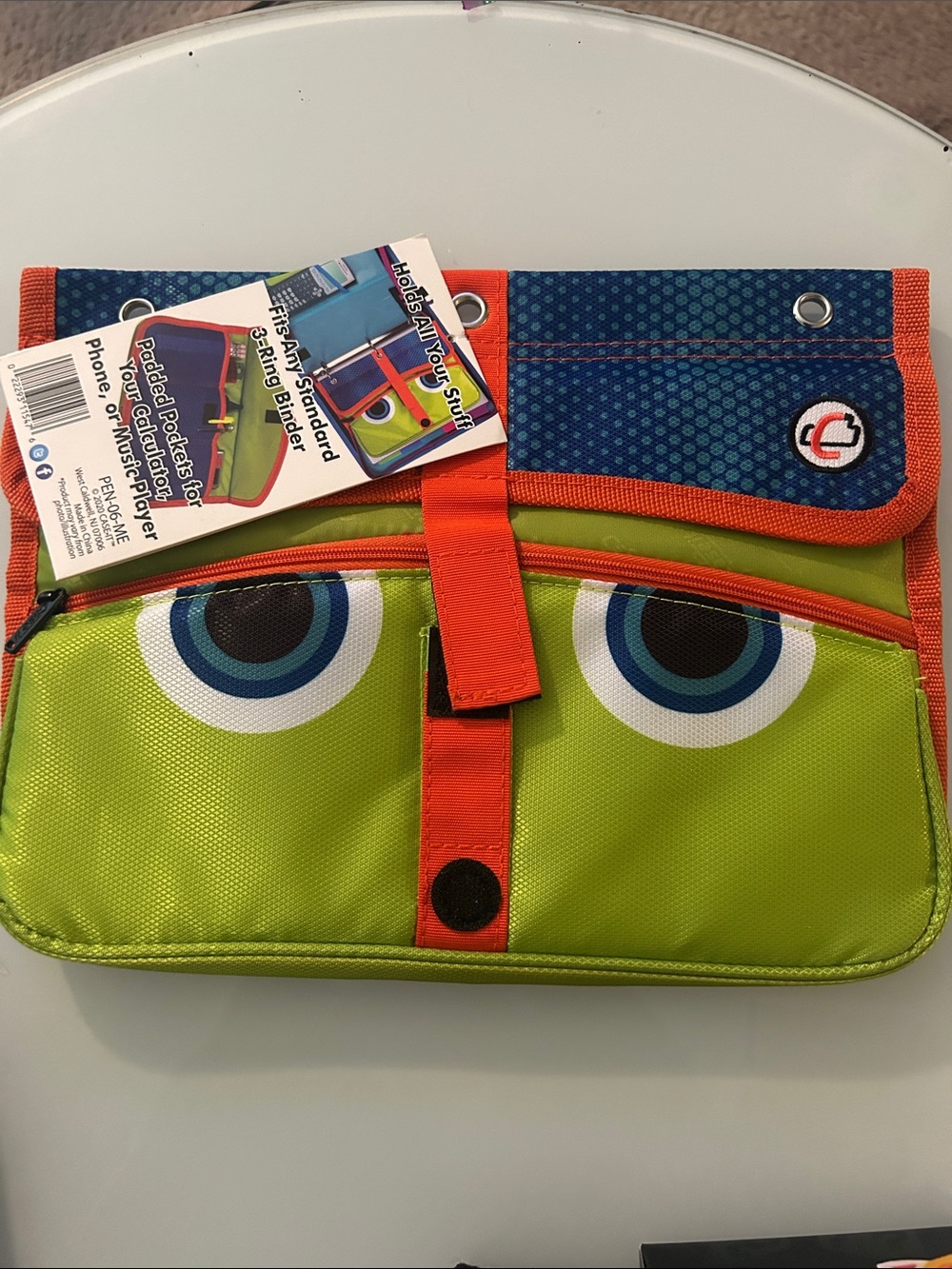 Case It The P-Pod Monster  Pencil Case Green Pea Fits into Binder Multi Function